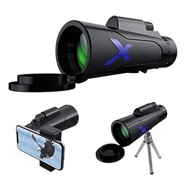 Imagem de Telescópio monocular 12x50, zoom impermeável HD Monóculos de alta qualidade, com suporte para smartphone e tripé, para concerto de jogo de bola de fotografia em viagem