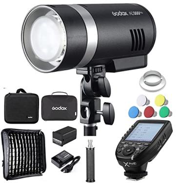 Imagem de Godox Ad300 Pro 300W Flash Com Softbox De 60Cm E De Flash Xpro-F Trigger De Flash 2.4G 2600Mah 320 Modelagem Bi-Cor De Potência Total 12W Led Compatível Com Câmeras Canon Nikon Sony Fuji Olympus, Etc.