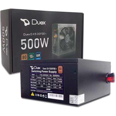 Imagem de Fonte Gamer 500w Atx Duex Dx 500FSE+ 80plus Bronze Pfc Ativo