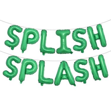Imagem de Splish Splash Birthday Decoration Boy Splish Splash Birthday Bash Party Supplies Splish Splash Birthday Balloons Pool Birthday Party Decoration Balloons (SPLISH SPLASH Green)