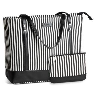 Imagem de Bolsa Grande de 15,6 Polegadas para Computador Bolsa para Professores para Viagens, Trabalho, Negócios, Escritório,Listra