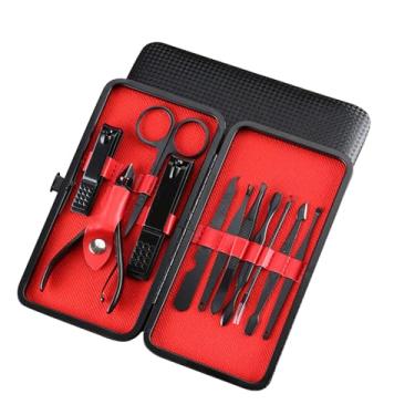 Imagem de SZITW Conjunto de mani com estojo Conjunto de pedi profissional Cortador de unhas Kit de preparação de salão de aço inoxidável para homens, mulheres, pais, idosos, pacientes, viagens, cuidados com