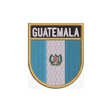 Imagem de BP0107E-001 Bandeira Guatemala Patch Bordado 6,8×8,0cm (D) Matriz Para Bordar)