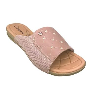 Imagem de Tamanco Feminino Campesí Slide Belagio Rose L8711 Tamanho:40;Cor:Rosa