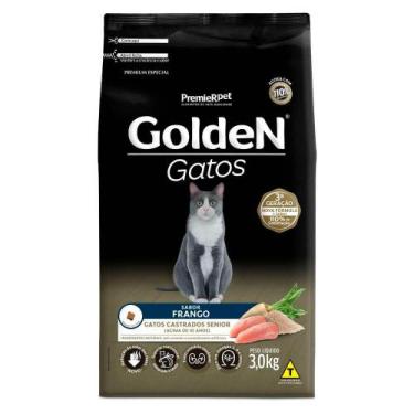 Imagem de Ração Golden Gatos Castrados Sênior Sabor Frango 3 kg - PREMIER