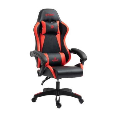 Imagem de Cadeira Gamer KBM! GAMING CG200, Preto e Vermelho - Pistão Classe 3, A