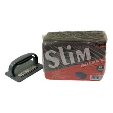 Imagem de Kit 10 Fibra Slim Bettaço Limpeza Ultra Pesada + Suporte - Superpro
