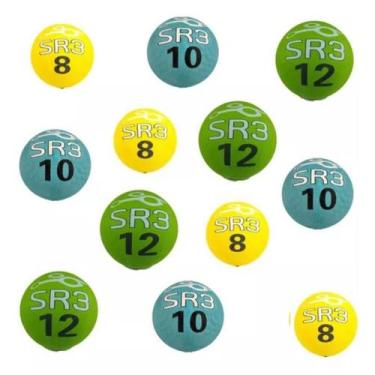 Imagem de Kit 12 Bolas de Iniciação - 4 nº8 - 4 nº10 - 4 nº12 - SR3