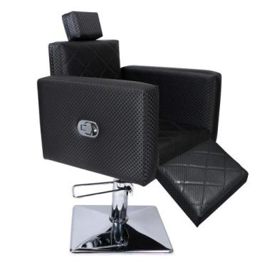 Imagem de Cadeira Evidence Reclinável Base Quadrada Com Descanso de Perna Preto 