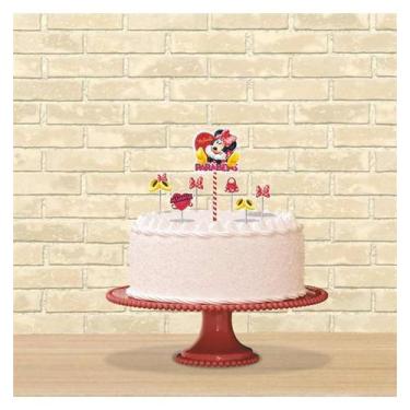 Imagem de Topo de Bolo Minnie Vermelha Para Festa de Aniversário Infantil - Piff