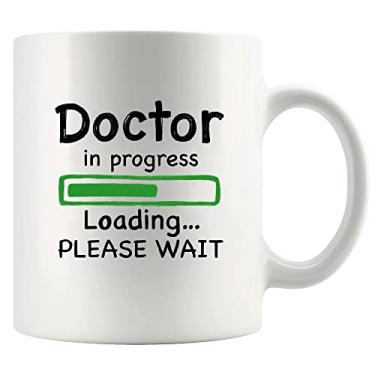 Imagem de Doctor in Progress Loading Doctor Mug Funny Future DR Graduation Gift To Medical Doutorate Student PhD Coffee Ceramic Cup Drinkware 325 ml Branco (311 g)