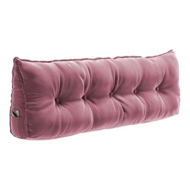 Imagem de Almofada Para Cabeceira Encosto Apoio Lombar Spot 160cm com Porta Celular Veludo - Desk...