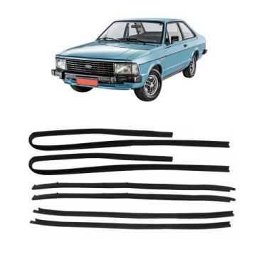 Imagem de Kit Borracha Canaleta Pestana Vidro Corcel Belina 2 Del Rey - Supercen