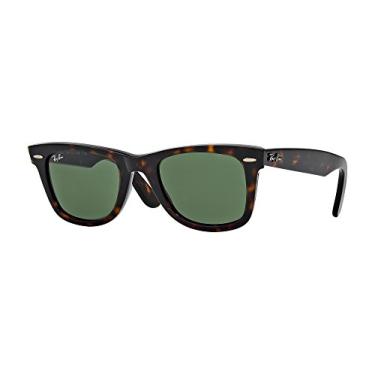 Imagem de Ray-Ban RB2140 Original Wayfarer óculos de sol + conjunto de acessórios Vision Group, Tartaruga/Verde Cristal (902), 50 mm