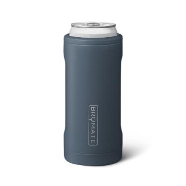 Imagem de BrüMate Hopsulator Slim Can Cooler Isolado para latas finas de 340 g | Suporte para bebidas de aço inoxidável com isolamento de latas skinny para seltzer rígido, cerveja, refrigerante e bebidas