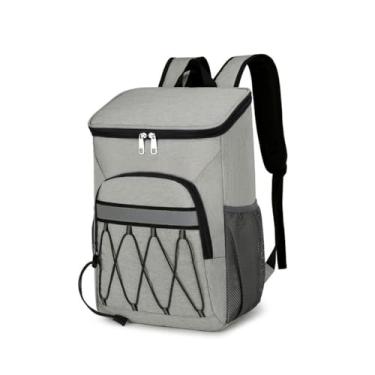 Imagem de Genérico Mochila Térmica, Bolsa Térmica à Prova de Vazamento, Bolsa Bag Cooler, Bolsa Térmica Isotérmica Cooler Caixa Para Bebidas Praia Viagem, PREMIUM Cinza