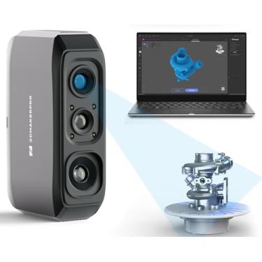 Imagem de Scanner 3D portátil 3DMakerpro Moose Lite para impressão 3D, rastreamento visual de IA e lentes anti-vibração com luz NIR com resolução de 0,1 mm, 0,05 mm, alta precisão, digitalização 10 PFS,