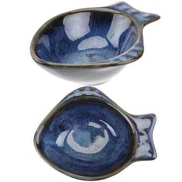 Imagem de 2 peças pratos de molho, pratos de tempero em forma de peixe, suportes para saquinhos de chá, ketchup, , aperitivo, pratos, vinagre, salada, soja, sushi, wasabi, tempero, tigelas para cozinha doméstica