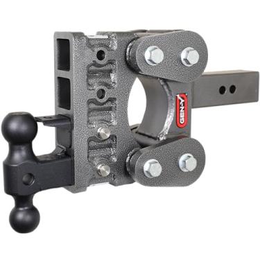 Imagem de Engate de queda GEN-Y GH-1124 The Boss Torsion-Flex ajustável de 12,7 cm com esfera dupla GH-051, trava de pino GH-032 para receptor de 6,3 cm - Capacidade de reboque de 7,3 kg - Peso da língua de 800