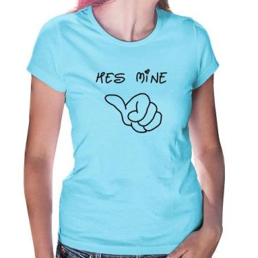 Imagem de Baby Look He's Mine - Foca na Moda, Azul bebê, GG