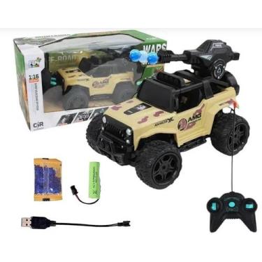 Imagem de Carrinho de Controle Remoto Recarregável Atira Bolinhas de Gel . - fun