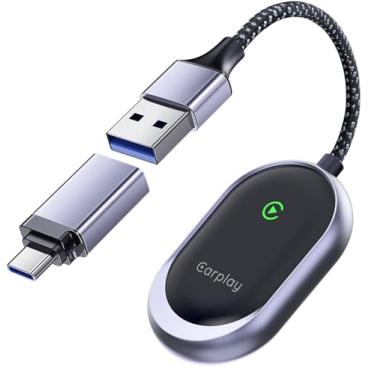 Imagem de Adaptador CarPlay sem fio para Apple (atualizado em 2025) - sem latência com fio CarPlay para sem fio, conectividade instantânea, super mini dongle de reprodução de carro para iPhone, adequado para