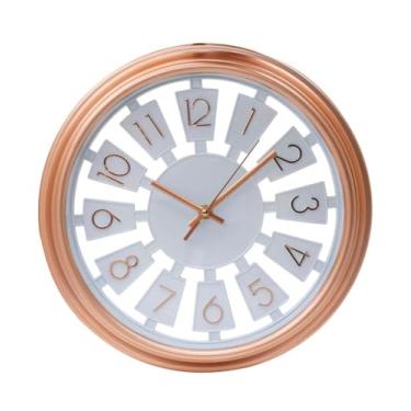 Imagem de Relógio Parede Rosê 33x33cm