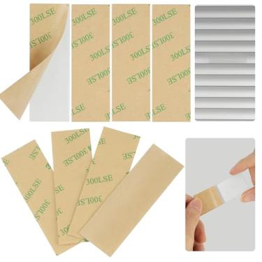 Imagem de 8 peças de abas verticais de reparo de persianas horizontais transparentes painéis de lâminas de substituição de persianas autoadesivas, fixadores de substituição para reparo, lâminas danificadas (sem