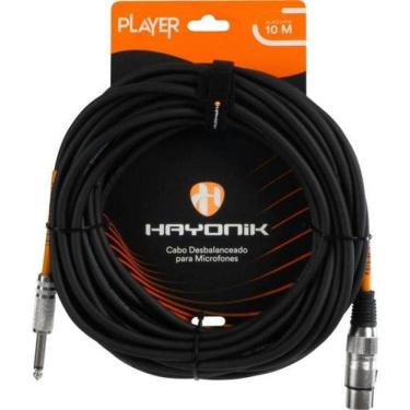 Imagem de Cabo Para Microfone Player Xlr(f) X P10 10m Preto Hayonik