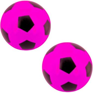 Imagem de 2x Bola De Futebol Vinil Pingo Dente De Leite 22Cm Infantil (Rosa)