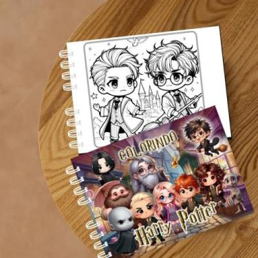 Imagem de Livro para Colorir Harry Potter Caderno de Desenho para Pintar Capa Du