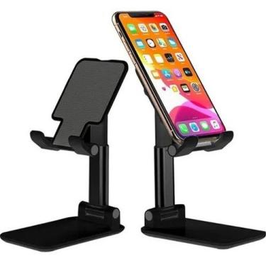 Imagem de Suporte Dobrável Ajustável p/ Celular Tablet Ideal Mesa escritório e V