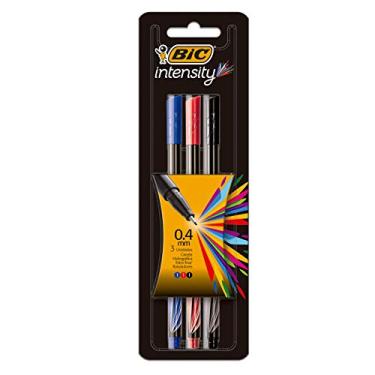 Imagem de Caneta Hidrográfica BIC Intensity, 3 Cores, Ultra Fina, 0.4mm, 930191, 3 unidades