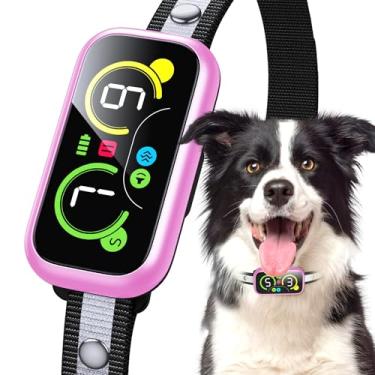 Imagem de Coleira para latidos, coleira de latido para cães grandes, médios e pequenos, coleira inteligente para latidos, coleiras antilatido eficazes para cães, coleira automática para latidos e modos de