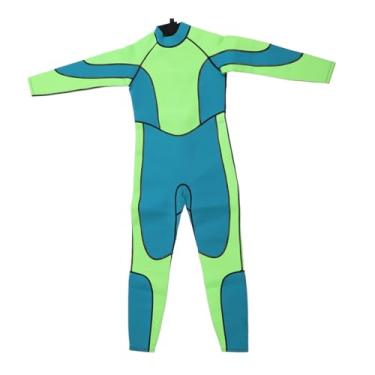 Imagem de Roupa de mergulho infantil verde manga comprida 2,5 mm proteção UV padrão polvo traje de mergulho infantil para natação surf (tamanho 10 (diâmetro interno 20 mm / 0,79 pol))