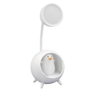 Imagem de Luminaria de Mesa Decorativa Usb Portatil Articulavel Abajur P- Leitura Estudo Patinho branco