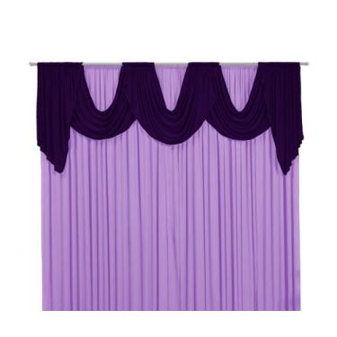 Imagem de Cortina de Malha Emilly 2m Liso Para Sala ou Quarto - M.A Enxovais, Ro