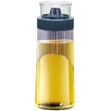 Imagem de Dispensador de azeite de oliva de 400 ml para cozinha, acampamento, vidro, óleo e vinagre, garrafa para viagens ao ar livre (azul, 1 peça)