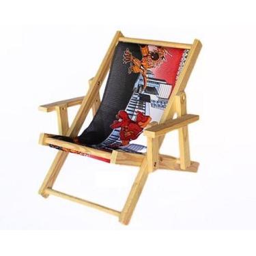 Imagem de INFANTIL - Cadeira Espreguiçadeira Dobrável Infantil Madeira Maciça Na