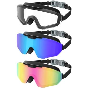 Imagem de CIFOYA Pacote Com 3 Óculos De Natação, Natação Ampla Visão, Antiembaçante E Uv, Para Adultos, Homens, Mulheres Jovens