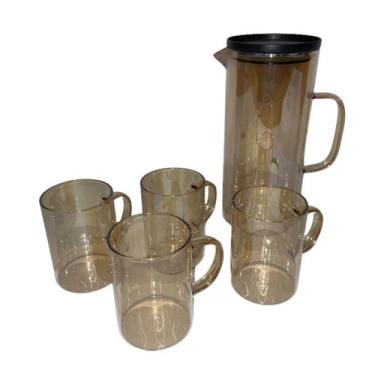 Imagem de Conjunto Jarra De Vidro E 4 Canecas - DS Home