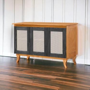 Imagem de Buffet 03 Portas Deltan 103 Imbuia E Preto Atraente