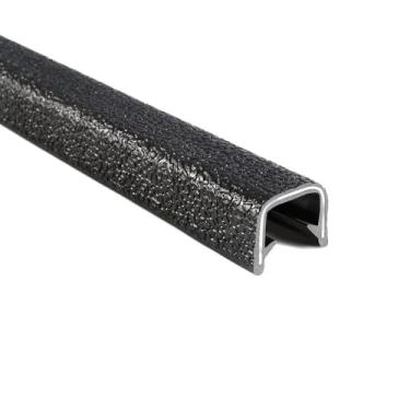 Imagem de TRIM-LOK - Acabamento de borda Trim-Lok 1350B2X1/2-25 – Serve para borda de 1/5.1 cm, comprimento da perna 19/81.3 cm, comprimento de 6,8 cm, preto, textura de seixo – Protetor de borda de PVC