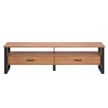 Imagem de Rack para TV Até 60 Polegadas 2 Gavetas 180cm Industrial Freijó/Preto 