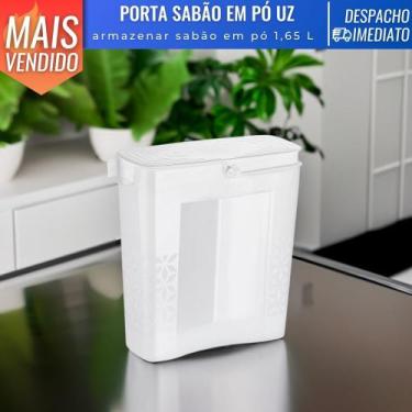 Imagem de Porta Sabão em Pó de Plástico C/ Dosador Econômico 1,65 Litros - Uz Ut