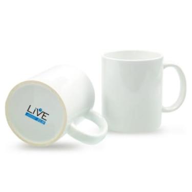 Imagem de Caneca Branca para Sublimação 325ml LIVESUB caixa com 24 unidades Xicara Sublimatica