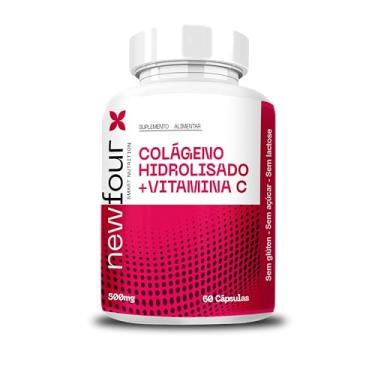 Imagem de Kit c/ 2 - Colágeno Hidrolisado com Vitamina C Verisol® 520mg – 120 Cápsulas NewFour | Pele, Cabelos, Unhas e Articulações – Sem Glúten, Açúcar e Lactose