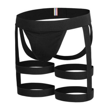 Imagem de Cueca Jockstrap Cinta Liga - 2 ligas - Beebas, Preto, GG