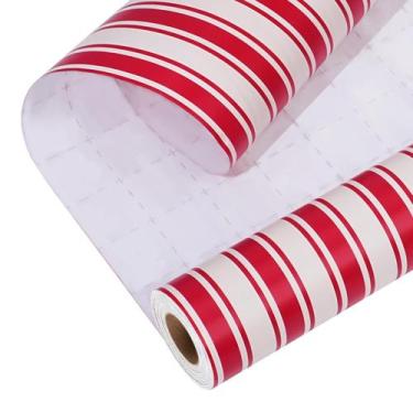 Imagem de Papel de Embrulho LaRibbons Christmas Vermelho Branco 43x10 m