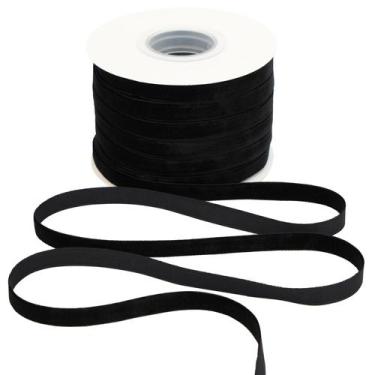 Imagem de Cinta Decorativa DINDOSAL Terciopelo Negro de 1 cm, Rollo de 23 m